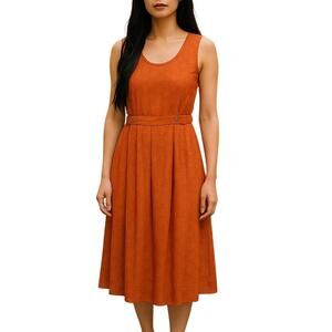 Anthropologie 100% silk Grand Slam orange dress